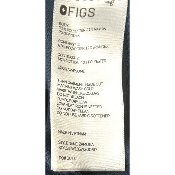 Figs Zamora Jogger Scrub Pants Womens Size XS Technical Collection Blue 1107H4 - Picture 8 of 8